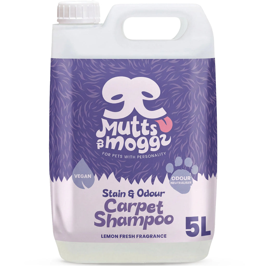 Lemon Fresh Pet Carpet Shampoo for Stains & Odours – 5L Mutts and Moggs