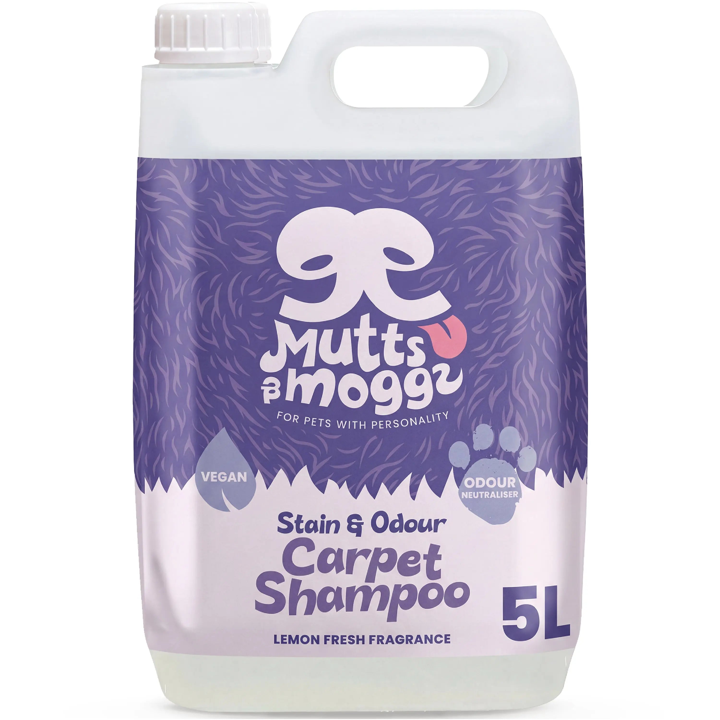 Lemon Fresh Pet Carpet Shampoo for Stains & Odours – 5L Mutts and Moggs