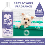 Baby Powder Puppy Shampoo for Sensitive Skin – 1L Mutts and Moggs