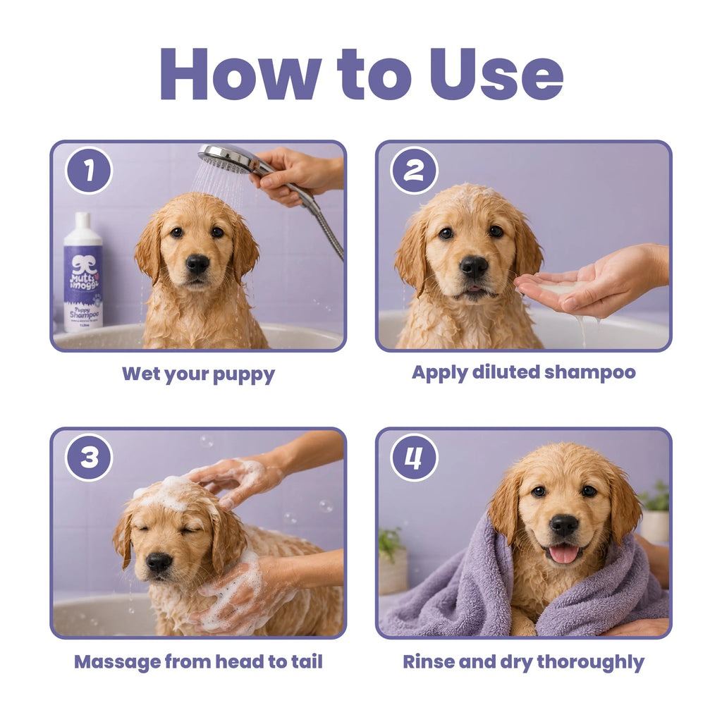 Baby Powder Puppy Shampoo for Sensitive Skin – 1L Mutts and Moggs